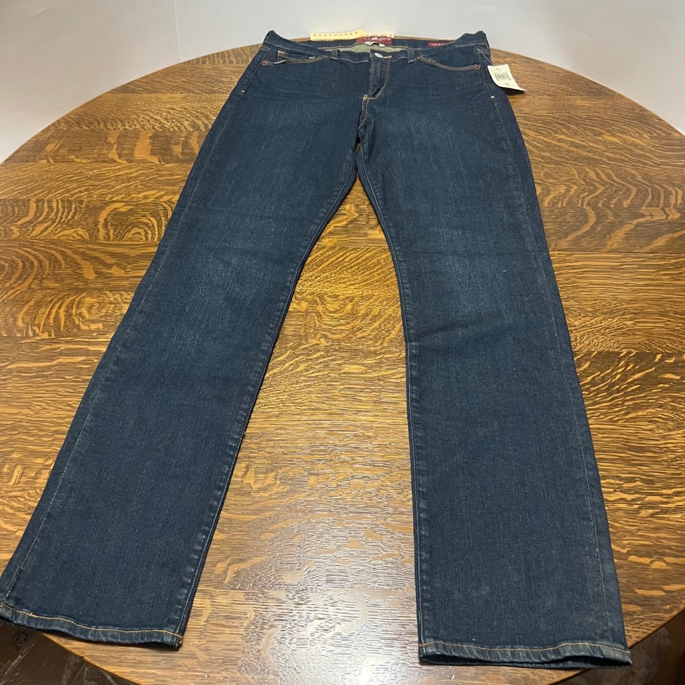Lucky Brand Sofia Straight Jeans Womens 16/33 Long Dark Wash Super Stretch Denim